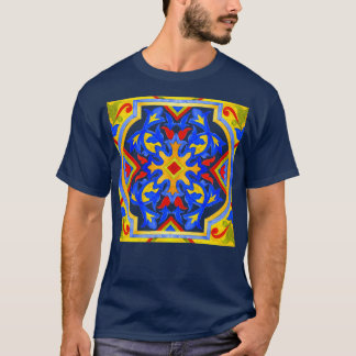 Camiseta Azulejos azulejo portugueses Belos padrões 9
