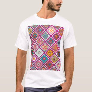 Camiseta Azulejos da Bohemian Mandala em Marrocos