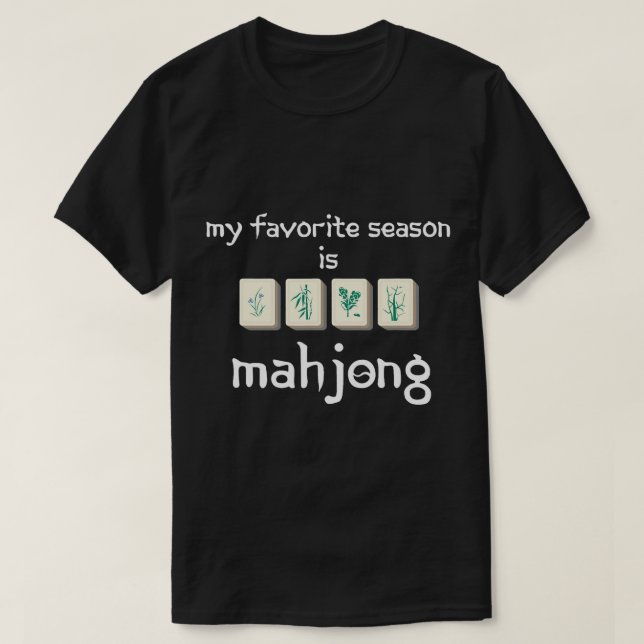 Camiseta Azulejos de Mahjong Champion de torneio chinês Mah (Frente do Design)
