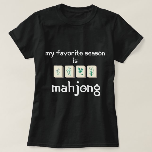 Camiseta Azulejos de Mahjong Champion de torneio chinês Mah (Frente do Design)