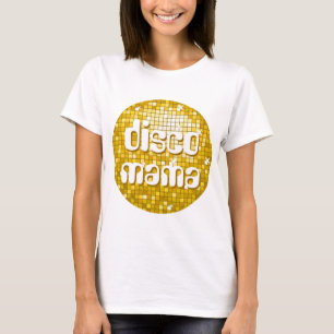 Camiseta Azulejos "Dourado", "mama discoteca", espaguete