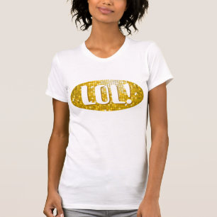 Camiseta Azulejos "Dourados" 'LOL!' senhoras petitas branca
