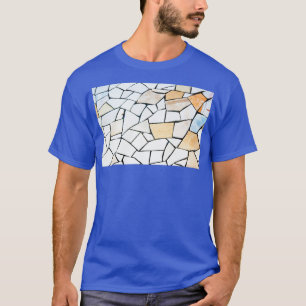 Camiseta Azulejos fraturados de lascas de pedra natural