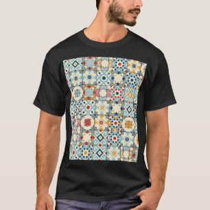 Camiseta Azulejos marroquinos, um padrão perfeito e colorid