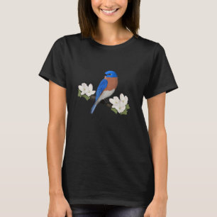 Camiseta Azulinho-do-leste Passarinho Amante-de-pássaros Ob