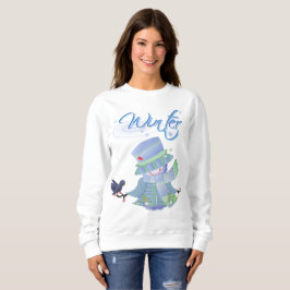 Camiseta Azulzinho de Inverno Fofo