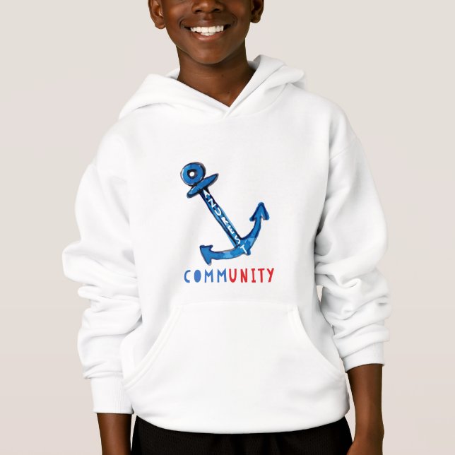 Camiseta AZUREST CommUNITY Anchor Youth Hoodie (Frente)
