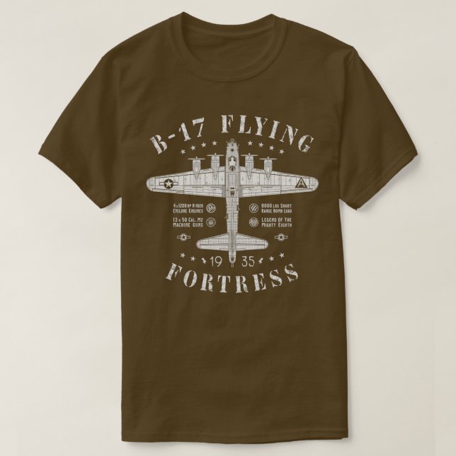 Camiseta B17 Fortaleza VoadoraTSicterro (Frente do Design)
