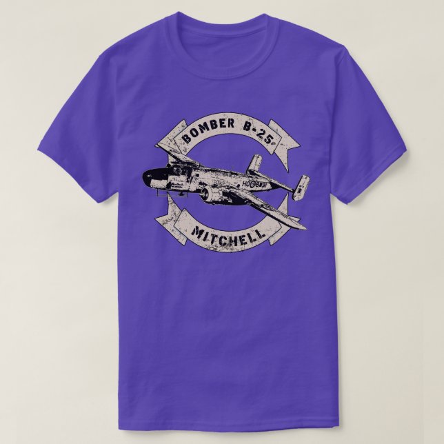 Camiseta B25 Mitchell Bomber WW2 Avião (Frente do Design)