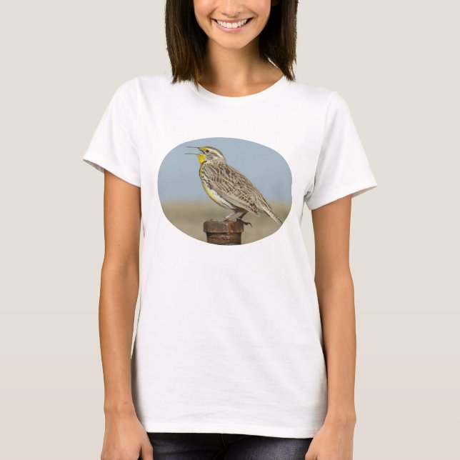 Camiseta B42 Cotovia-dos-prados Ocidental (Frente)