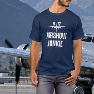 Camiseta B-17 Avião de Vintage Avião Junkie Aviation WII