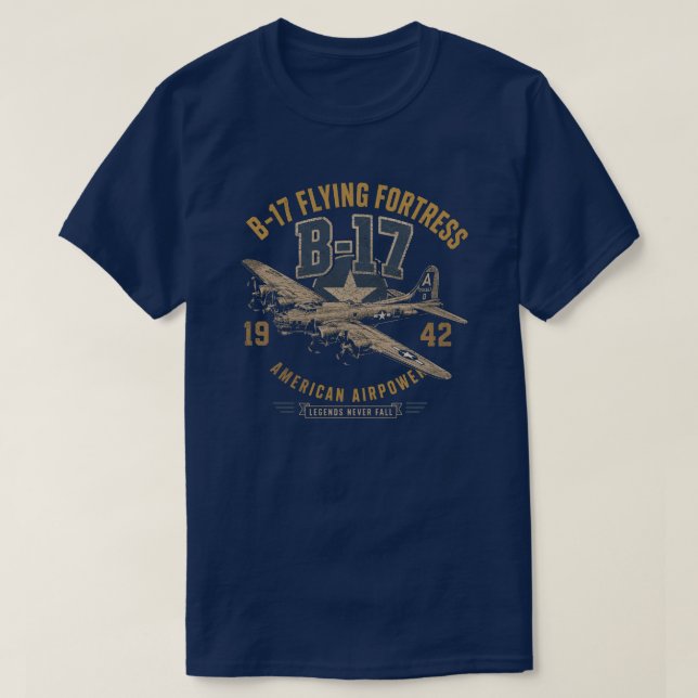 Camiseta B-17 Flying Fortress (Frente do Design)