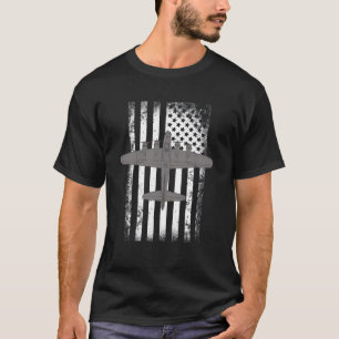 Camiseta B-17 Fortaleza Voadora Bomber Wwii American Flag P