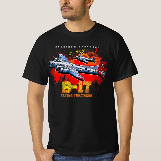 Camiseta B-17 Fortaleza Voadora Força Aérea Americana (Frente)
