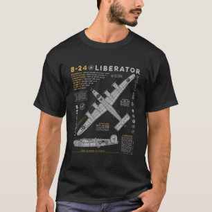 Camiseta B-24 Aeronaves Consolidadas Liberator B24 Bomber V