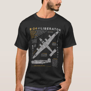 Camiseta B-24 Aeronaves Consolidadas Liberator B24 Bomber V