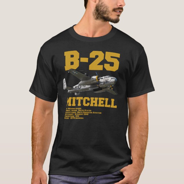 Camiseta B-25 Mitchell | WW2 Plane (Frente)