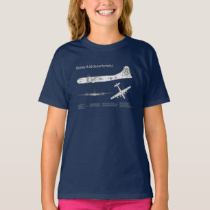 Camiseta B-29 Superfortaleza - Planos de Impressão de Avião