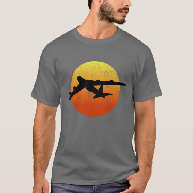 Camiseta B- 52 Esttratofortaleza Silhouette Sunset Bomber B (Frente)