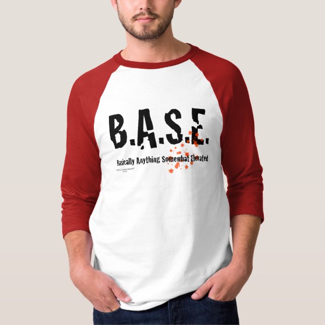 Camiseta B.A.S.E. Skydiver de salto (Frente)