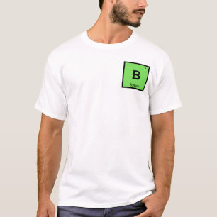 Camiseta B - Bongos Música Química Símbolo da Tabela Periód