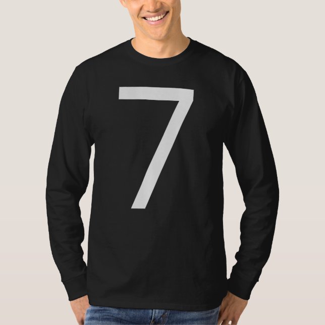 Camiseta B Day Number 7 Monogram Poppins Font Initial Alpha (Frente)