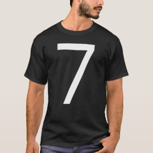 Camiseta B Dia Número 7 Monograma Poppins Fonte Alfa Inicia