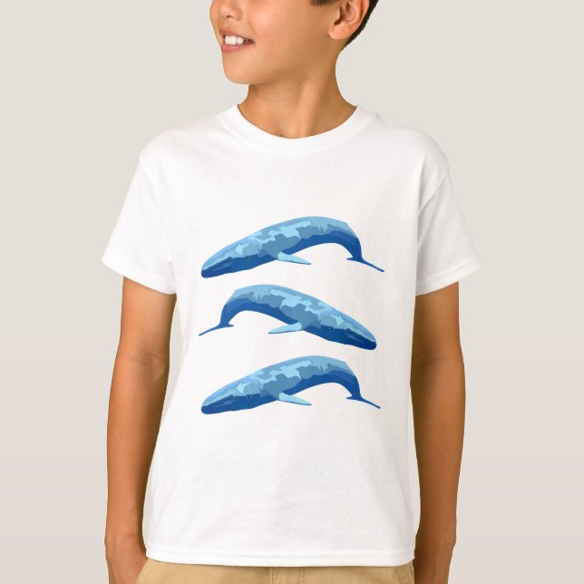 Camiseta B é para baleia azul (Frente)