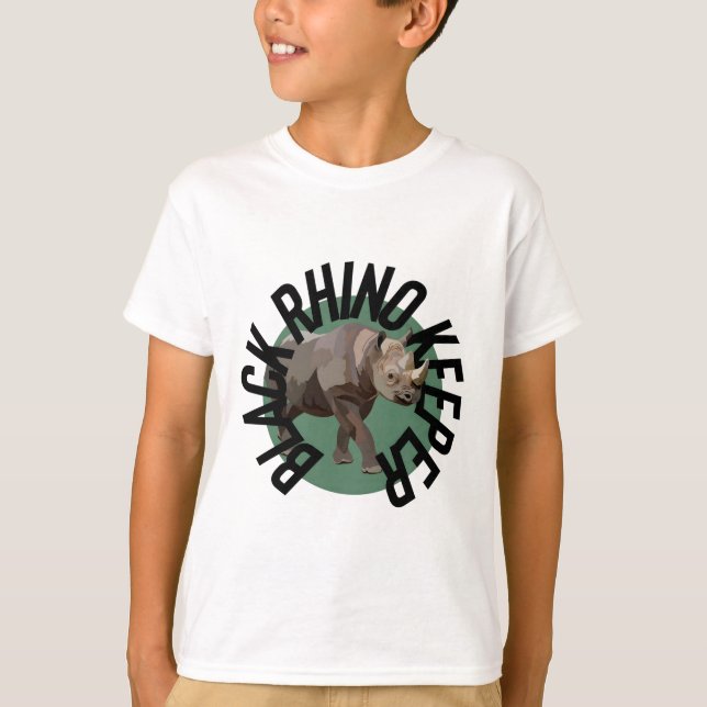 Camiseta B é para Black Rhino Keeper (Frente)