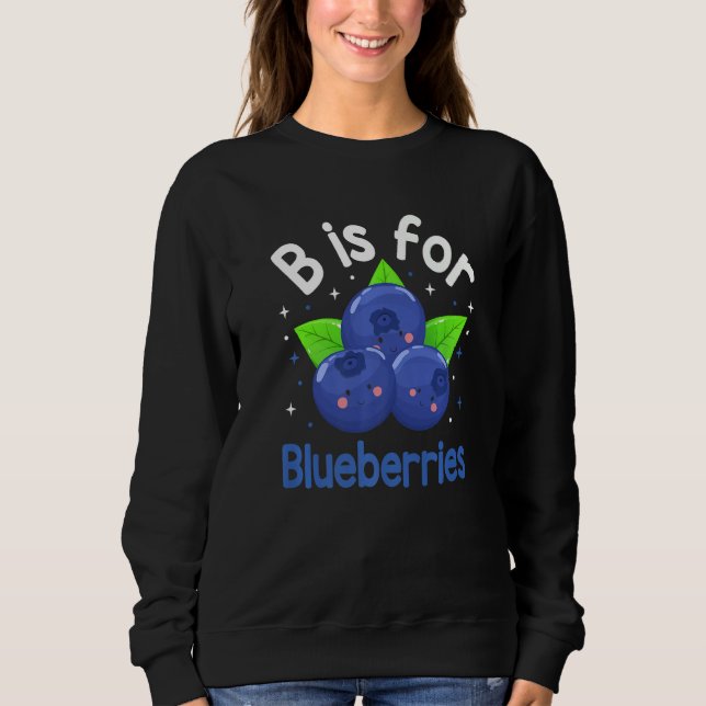 Camiseta B é para mirtilo de Fruta de mirtilo (Frente)