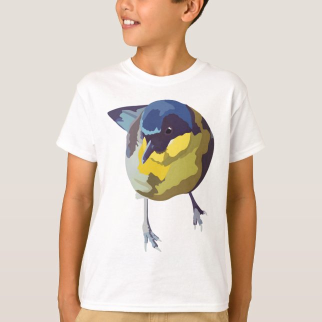 Camiseta B é para o Corvo Azul Rindo (Frente)