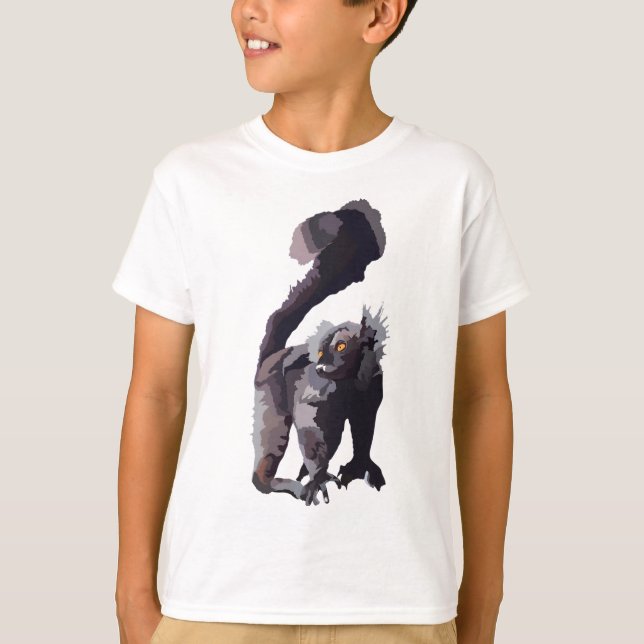 Camiseta B é para o Lemur Negro (Frente)
