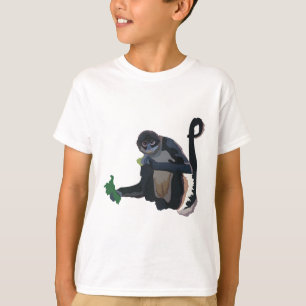 Camiseta B é para o macaco-aranha preto