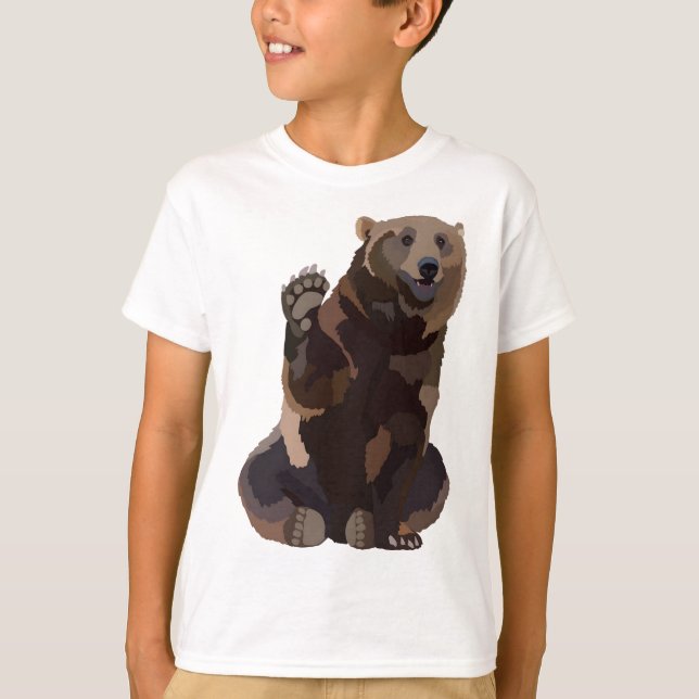 Camiseta B é para o Urso Castanho (Frente)