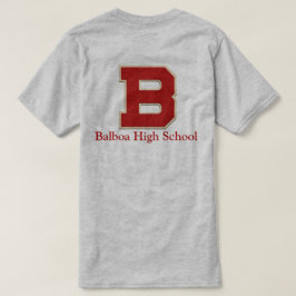 Camiseta "B" Estilo de feltro do Segundo grau Balboa