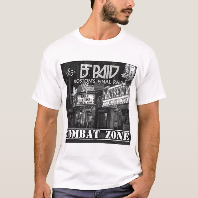 Camiseta B.F. Raid Zona de Combate Arte da Capa do Álbum (Frente)