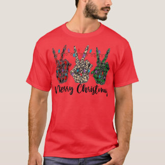 Camiseta B Merry Xmas Natal Leopard Skeleton Paz P