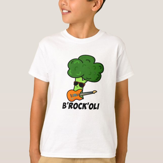Camiseta B-Rock-Oli Funny Rocker Broccoli Pun (Frente)