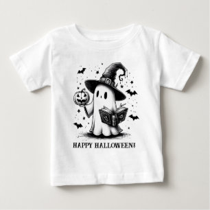 Camiseta B & W Feliz Fantasma das Halloween