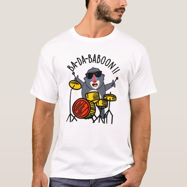 Camiseta Ba-da-ba-boon Funny Baboon Pun (Frente)