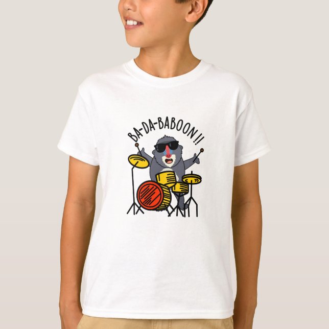 Camiseta Ba-da-ba-boon Funny Baboon Pun (Frente)