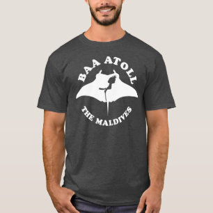 Camiseta Baa Atoll As Maldivas Scuba Merging Com Manta Ray