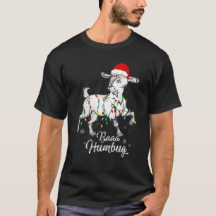 Camiseta Baa Humbug Goat Santa Hat Bah Humbug