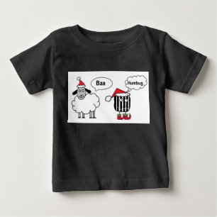 Camiseta Baa Humbug Ovelha de Natal Engraçado Cartoon