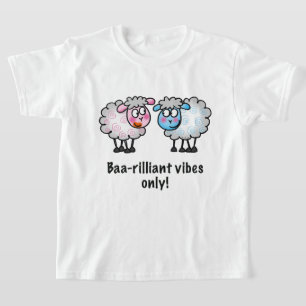 Camiseta Baa-rilante - Par de Ovelhas de Desenho Animado Fo