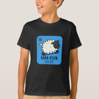 Baa-rium Funny Sheep Chemistry Pun Dark BG
