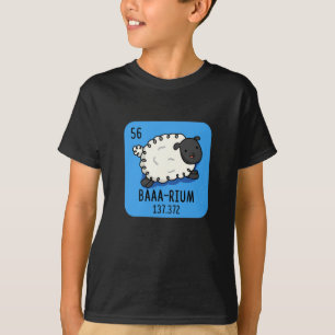 Camiseta Baa-rium Funny Sheep Chemistry Pun Dark BG