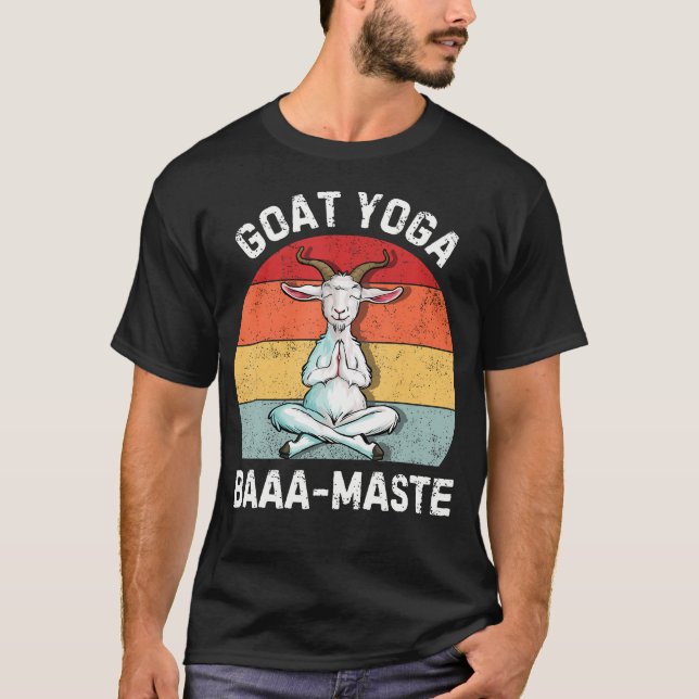 Camiseta Baaa-Maste de Yoga com Cabras (Frente)