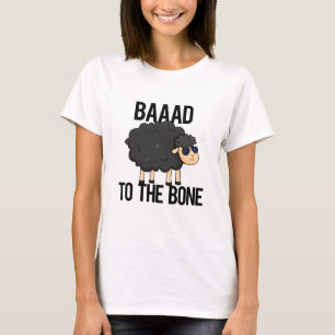 Camiseta Baaaad Para A Ovelha Negra Bone Cute Black Sheep P