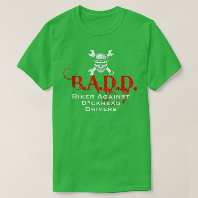 Camiseta BAAD Biker Apparel  (Frente do Design)